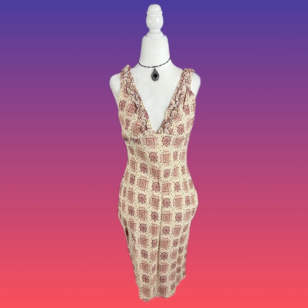 Vintage 90s y2k paisley print midi dress 🧚‍♀️